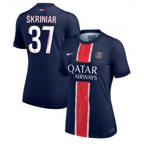 Paris Saint-Germain Milan Skriniar #37 Hjemmebanetrøje Dame 2024-25 Kort ærmer